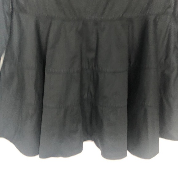 CO 100% Cotton Women's Tiered Button Down Black Shirt Long Sleeves Size Small - Picture 8 of 11
